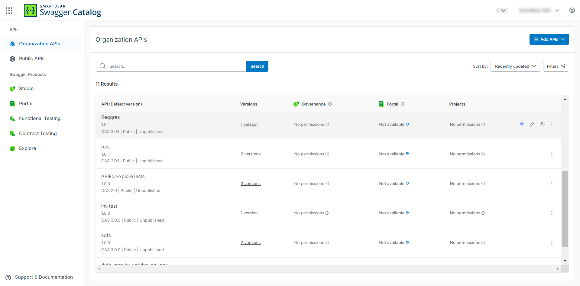 Swagger Catalog Home