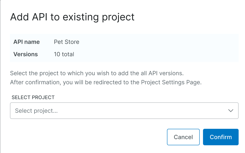 Add API to existing project